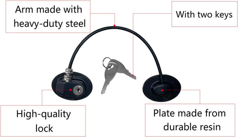 REZIPO - Refrigerator Door Lock with 2 Keys, File Drawer Lock, Freezer Door Lock and Child Safety Cabinet Lock by REZIPO Black...